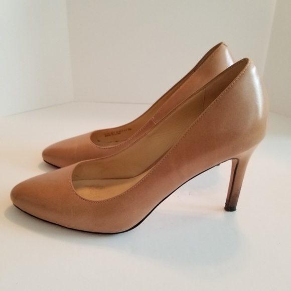 Cole Haan Shoes - Cole Haan Genuine Leather Tan Nude Heels Size 7B